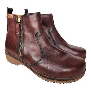 Pikolinos Granada Leather Ankle Boots Womens 8 Caoba WOW-8988 Calfskin